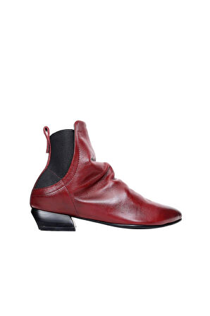 Bueno Shoes Bordo Deri Kadın Düz Bot 01wp5504