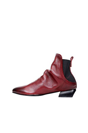 Bueno Shoes Bordo Deri Kadın Düz Bot 01wp5504