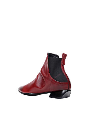 Bueno Shoes Bordo Deri Kadın Düz Bot 01wp5504