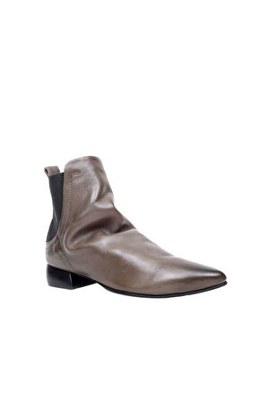 Bueno Shoes Haki Deri Kadın Düz Bot 01wp5504