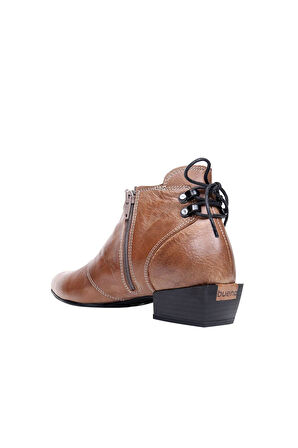 Bueno Shoes Vizon Deri Kadın Topuklu Bot 01wp7102