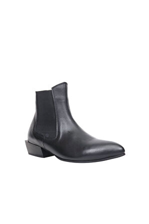 Bueno Shoes Siyah Deri Kadın Topuklu Bot 01wp7103