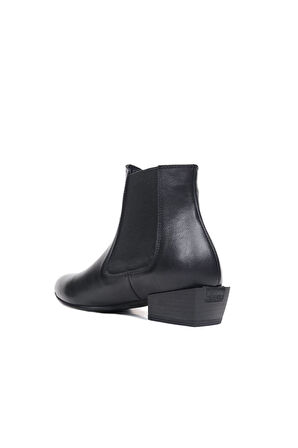 Bueno Shoes Siyah Deri Kadın Topuklu Bot 01wp7103