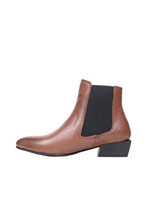 Bueno Shoes Kahverengi Açık Deri Kadın Topuklu Bot 01wp7103