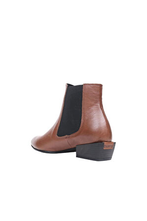 Bueno Shoes Kahverengi Açık Deri Kadın Topuklu Bot 01wp7103