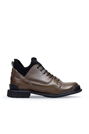 Bueno Shoes Yeşil Deri Kadın Düz Bot 01wp7701