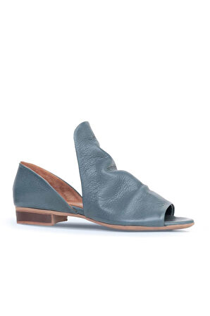 Bueno Shoes Gri Deri Kadın Klasik Ayakkabı 01wn5111