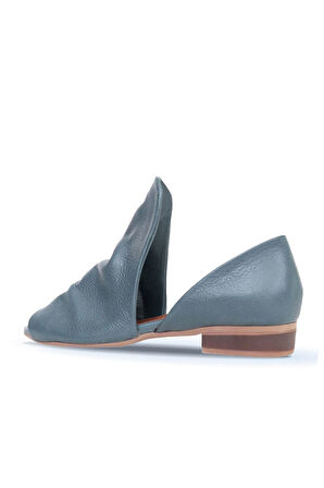 Bueno Shoes Gri Deri Kadın Klasik Ayakkabı 01wn5111