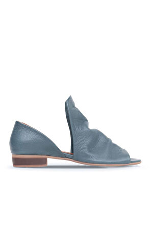 Bueno Shoes Gri Deri Kadın Klasik Ayakkabı 01wn5111