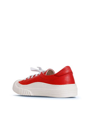 Bueno Shoes Mercan Deri Kadın Dolgu Topuklu Ayakkabı 01wq10300