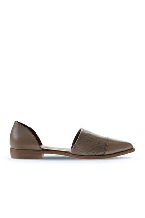 Bueno Shoes Gümüş Deri Kadın Düz Babet 01wn0101