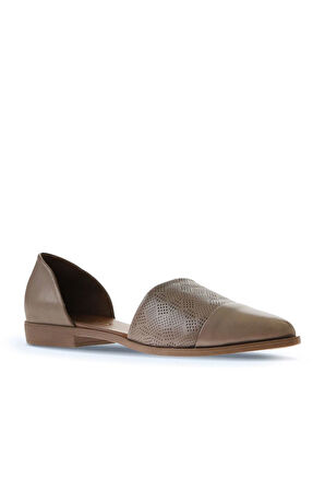 Bueno Shoes Gümüş Deri Kadın Düz Babet 01wn0101