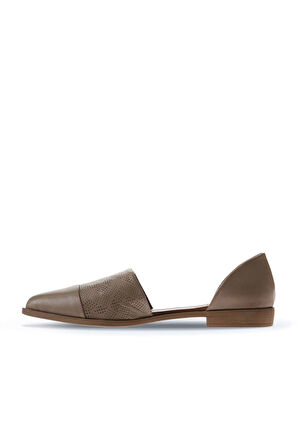 Bueno Shoes Gümüş Deri Kadın Düz Babet 01wn0101