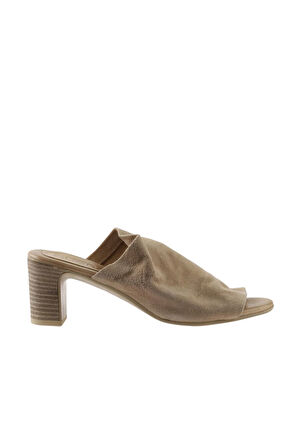 Bueno Shoes Bej Süet Kadın Topuklu Terlik 01wn1503