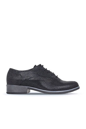 Bueno Shoes Siyah Lzd Deri Kadın Az Topuklu Ayakkabı 01wr3300
