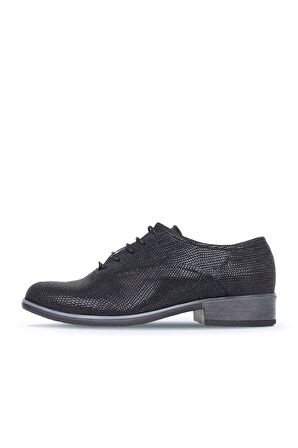 Bueno Shoes Siyah Lzd Deri Kadın Az Topuklu Ayakkabı 01wr3300