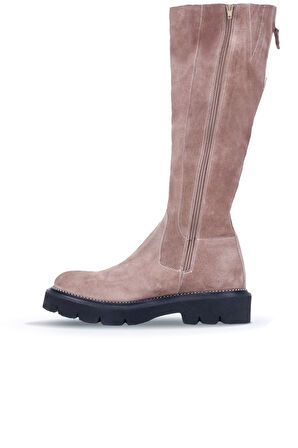 Bueno Shoes Vizon Süet Kadın Düz Çizme 01wr3407