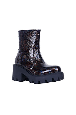 Bueno Shoes Kahverengi Deri Kadın Topuklu Bot 01wr3901