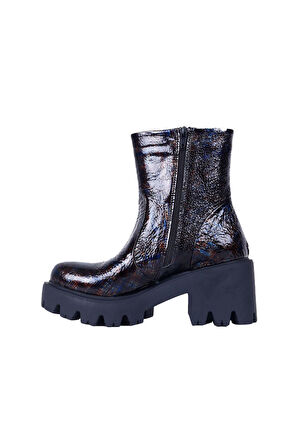 Bueno Shoes Kahverengi Deri Kadın Topuklu Bot 01wr3901