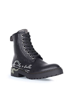 Bueno Shoes Siyah B60c03 Kadın Düz Bot 01wr4201