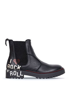 Bueno Shoes Siyah B76c01 Kadın Düz Bot 01wr4204