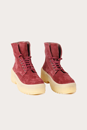 Bueno Shoes Bordo Süet Kadın Spor Bot 01wr4700