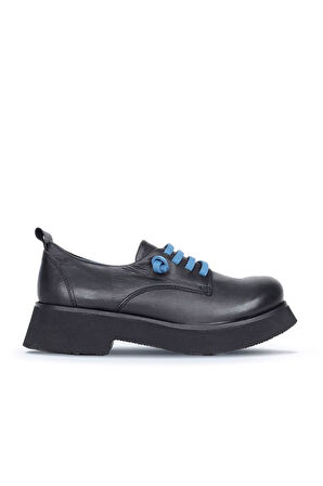 Bueno Shoes Mavi Deri Kadın Klasik Ayakkabı 01wr8804
