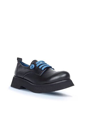Bueno Shoes Mavi Deri Kadın Klasik Ayakkabı 01wr8804