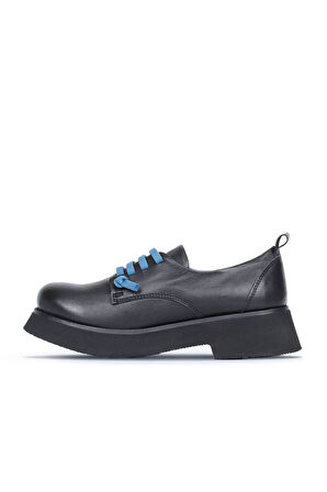 Bueno Shoes Mavi Deri Kadın Klasik Ayakkabı 01wr8804