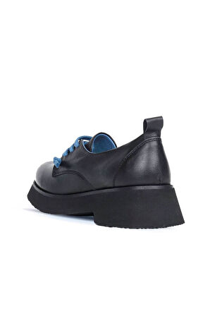 Bueno Shoes Mavi Deri Kadın Klasik Ayakkabı 01wr8804