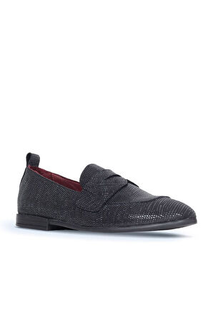Bueno Shoes Siyah Lzd Deri Kadın Az Topuklu Ayakkabı 01wp5800