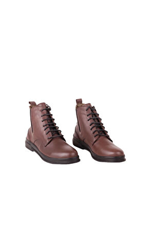 Bueno Shoes Kahverengi Deri Kadın Düz Bot 01wp6300