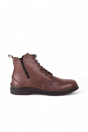 Bueno Shoes Kahverengi Deri Kadın Düz Bot 01wp6300