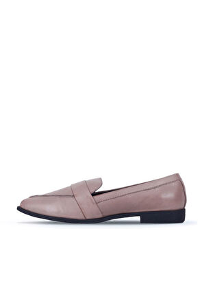 Bueno Shoes Gri Deri Kadın Loafer 01wr0202