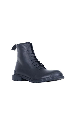 Bueno Shoes Siyah Deri Kadın Düz Bot 01wr0900