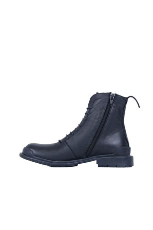 Bueno Shoes Siyah Deri Kadın Düz Bot 01wr0900