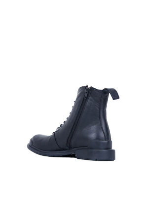 Bueno Shoes Siyah Deri Kadın Düz Bot 01wr0900