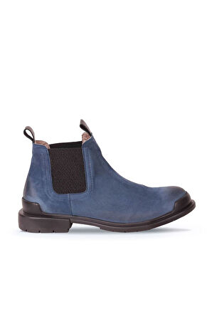 Bueno Shoes Mavi Nubuk Kadın Düz Bot 01wr0901