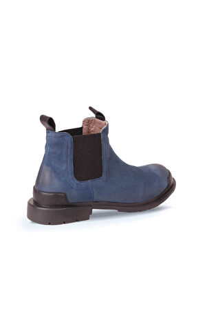 Bueno Shoes Mavi Nubuk Kadın Düz Bot 01wr0901