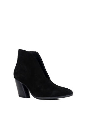 Bueno Shoes Siyah Metis Süet Kadın Topuklu Bot 01wr1404