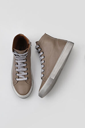 Bueno Shoes Gri Deri Kadın Spor Bot 01wr1814