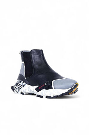 Bueno Shoes Gri Deri Kadın Spor Bot 01wr2110
