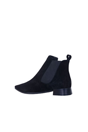 Bueno Shoes Siyah Süet Kadın Düz Bot 01wr3005