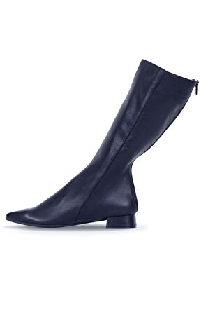 Bueno Shoes Siyah Deri Kadın Düz Çizme 01wr3010