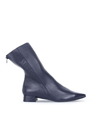 Bueno Shoes Siyah Deri Kadın Topuklu Bot 01wr3011