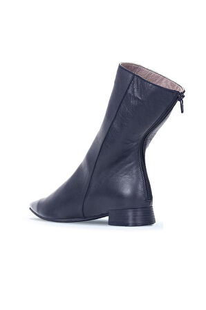Bueno Shoes Siyah Deri Kadın Topuklu Bot 01wr3011