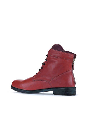 Bueno Shoes Bordo Deri Kadın Düz Bot 01wr4600