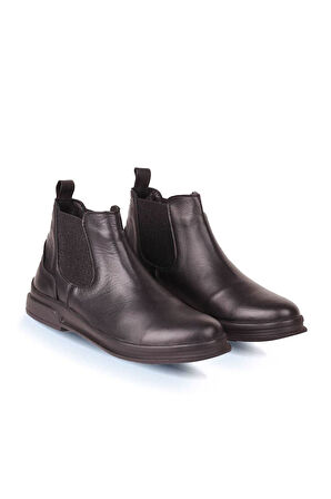 Bueno Shoes Siyah Deri Kadın Düz Bot 01wr6300