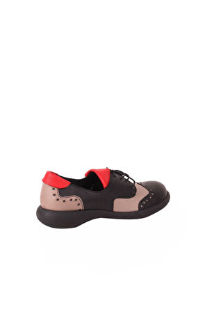 Bueno Shoes Siyah Deri Kadın Dolgu Topuklu Ayakkabı 01wr7704