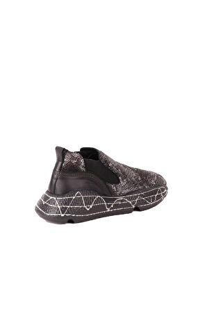 Bueno Shoes Kahverengi Deri Kadın Dolgu Topuklu Spor Ayakkabı 01wr7904